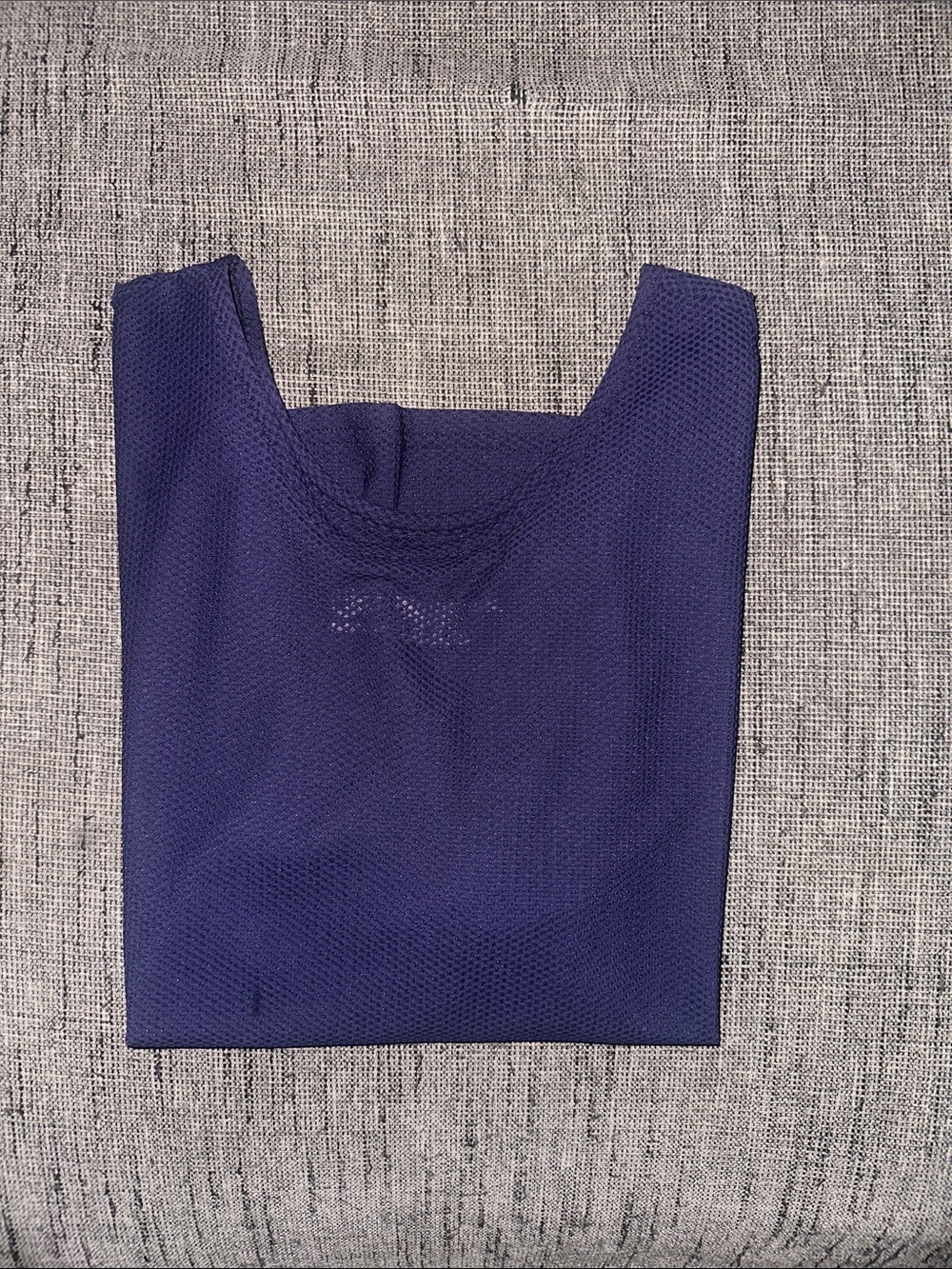 Simple Sleeveless Knit Top - Navy